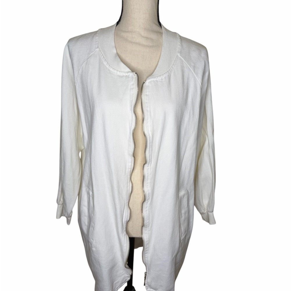 Cream Zip-Front Lightweight Jacket - Picture 3 of 5